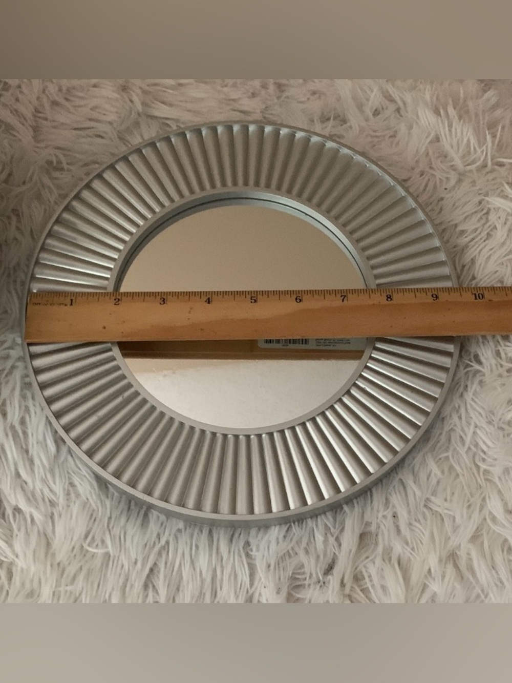 Source Unknown Silver Ribbed Round Wall Mirrors - Set of 4 - Picture 4 of 5